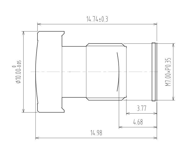 2.9mm M7 렌즈 도면