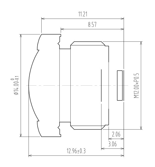 1.45mm 렌즈 도면