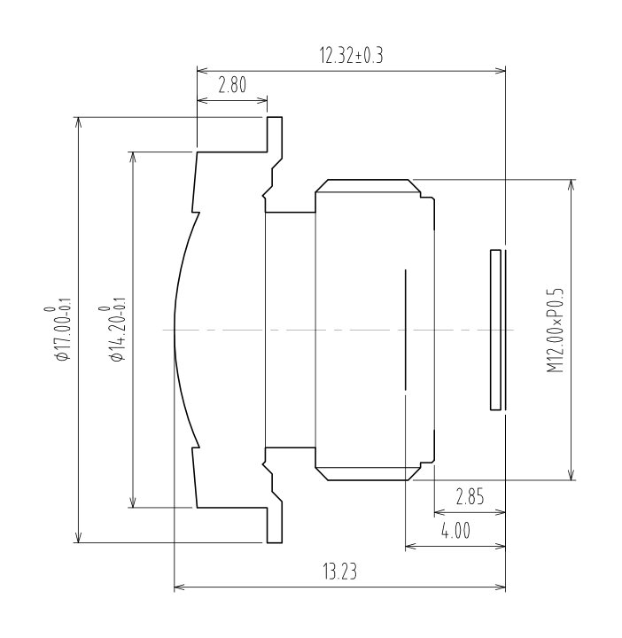 2.5mm 렌즈 도면