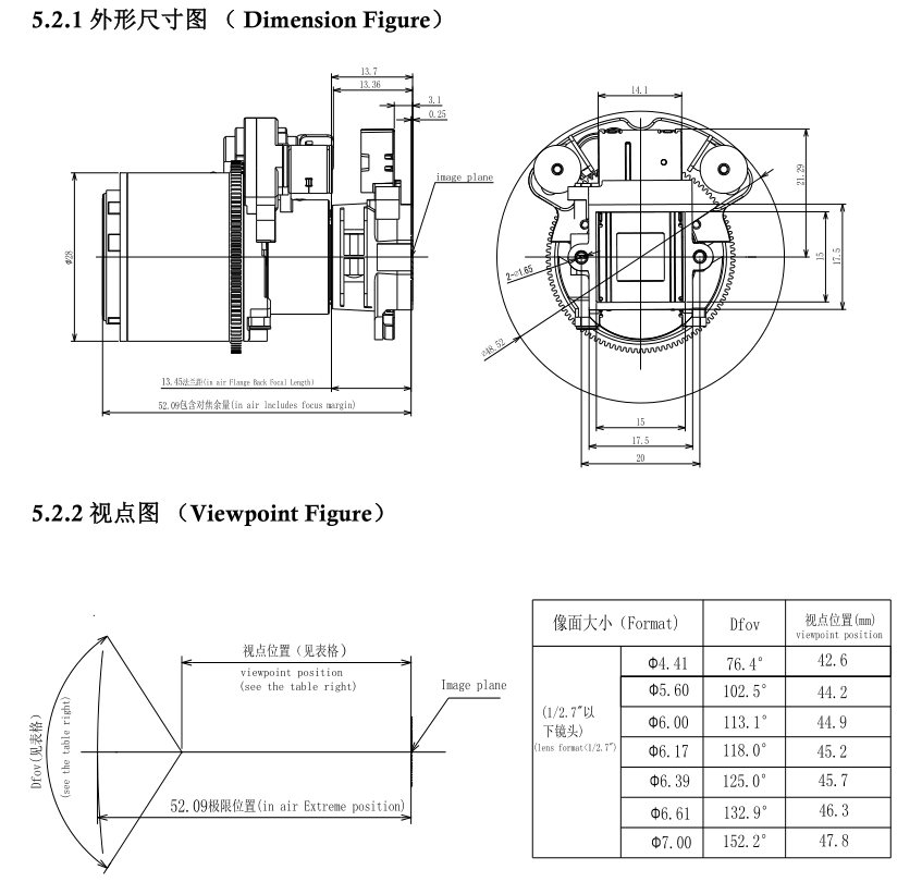 2.8-12mm 줌 렌즈 도면